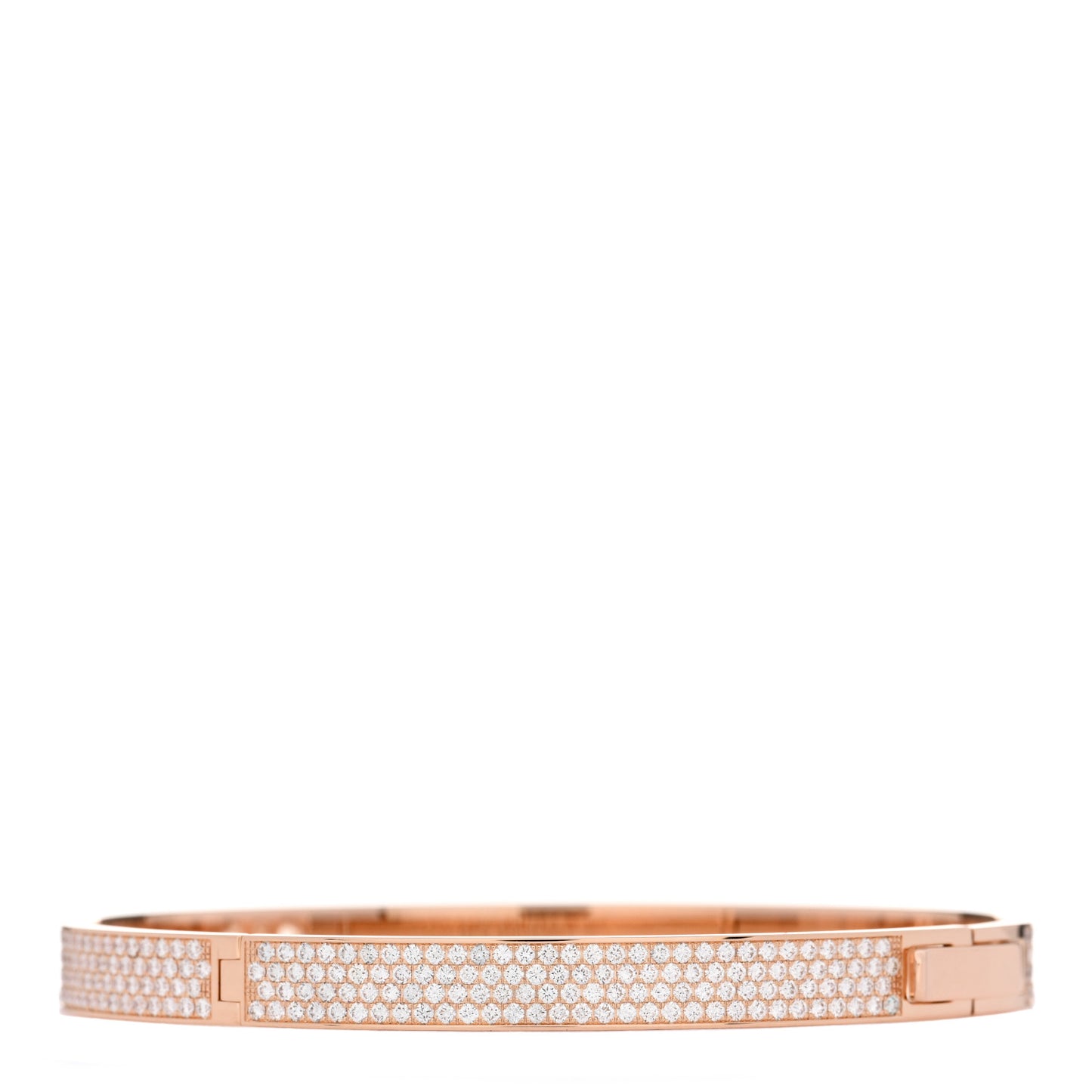 18K Rose Gold Pave Diamond H D'Ancre Bracelet ST