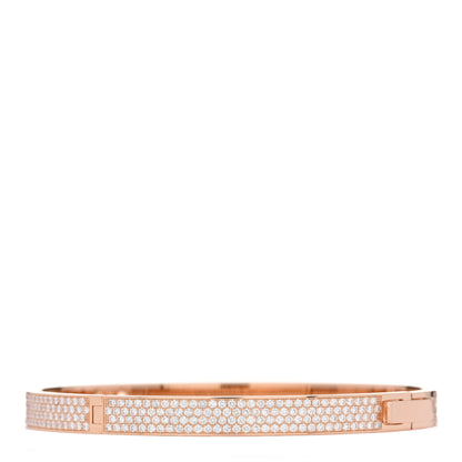 Hermes 18K Rose Gold Pave Diamond H D'Ancre Bracelet ST 2 of 3