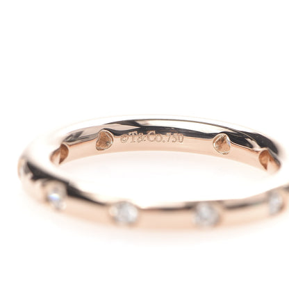 Tiffany 18K Rose Gold Diamond Bezet Band Ring 47 4 4 of 5