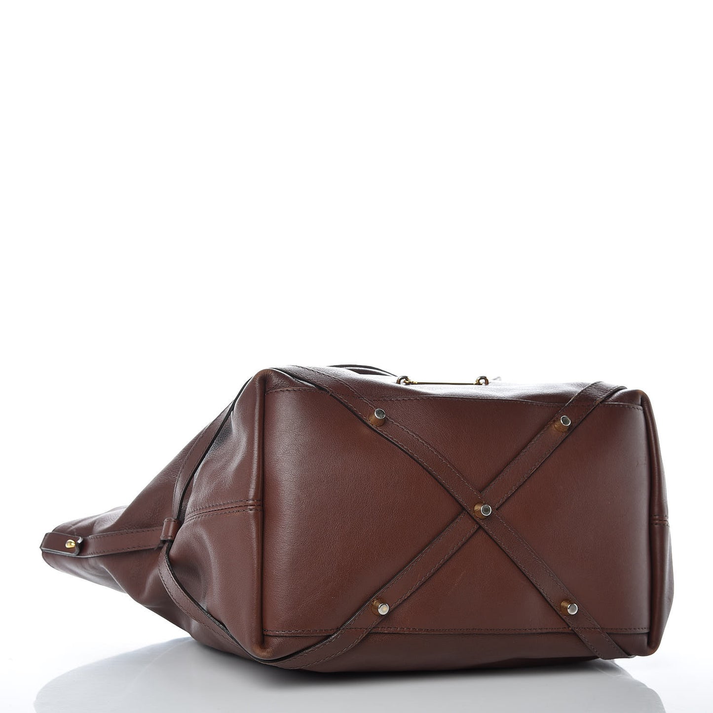 Soft Calfskin House Check Medium Salisbury Tote Dark Tan