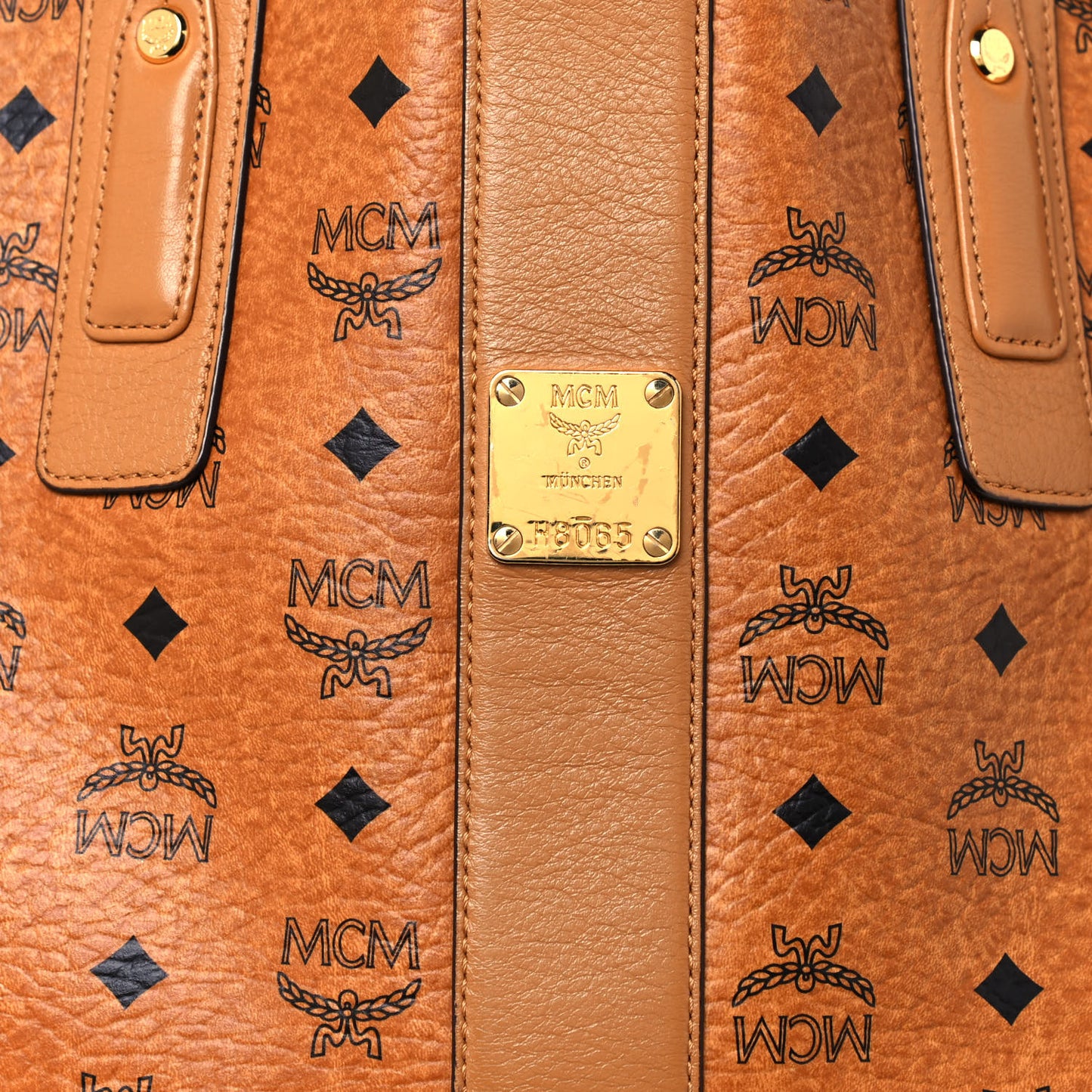Visetos Medium Liz Reversible Shopper Tote Cognac