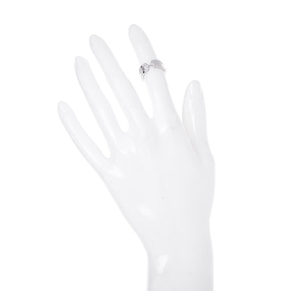 Cartier 18K White Gold Diamond 6.5mm Logo De Ring 46 3.75 2 of 6