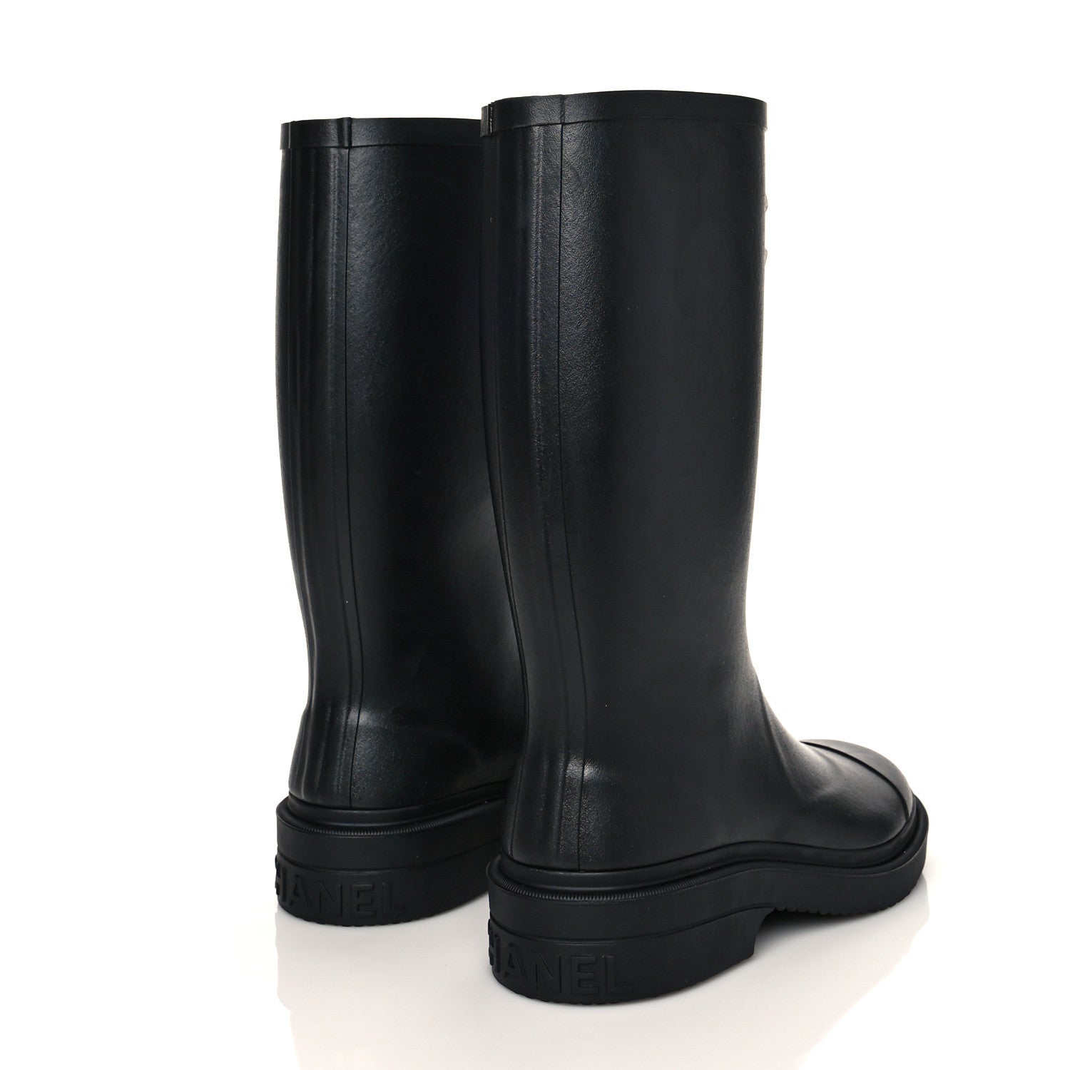Chanel Caoutchouk CC High Boots 36 Black 4 of 9