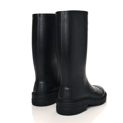 Chanel Caoutchouk CC High Boots 36 Black 4 of 9