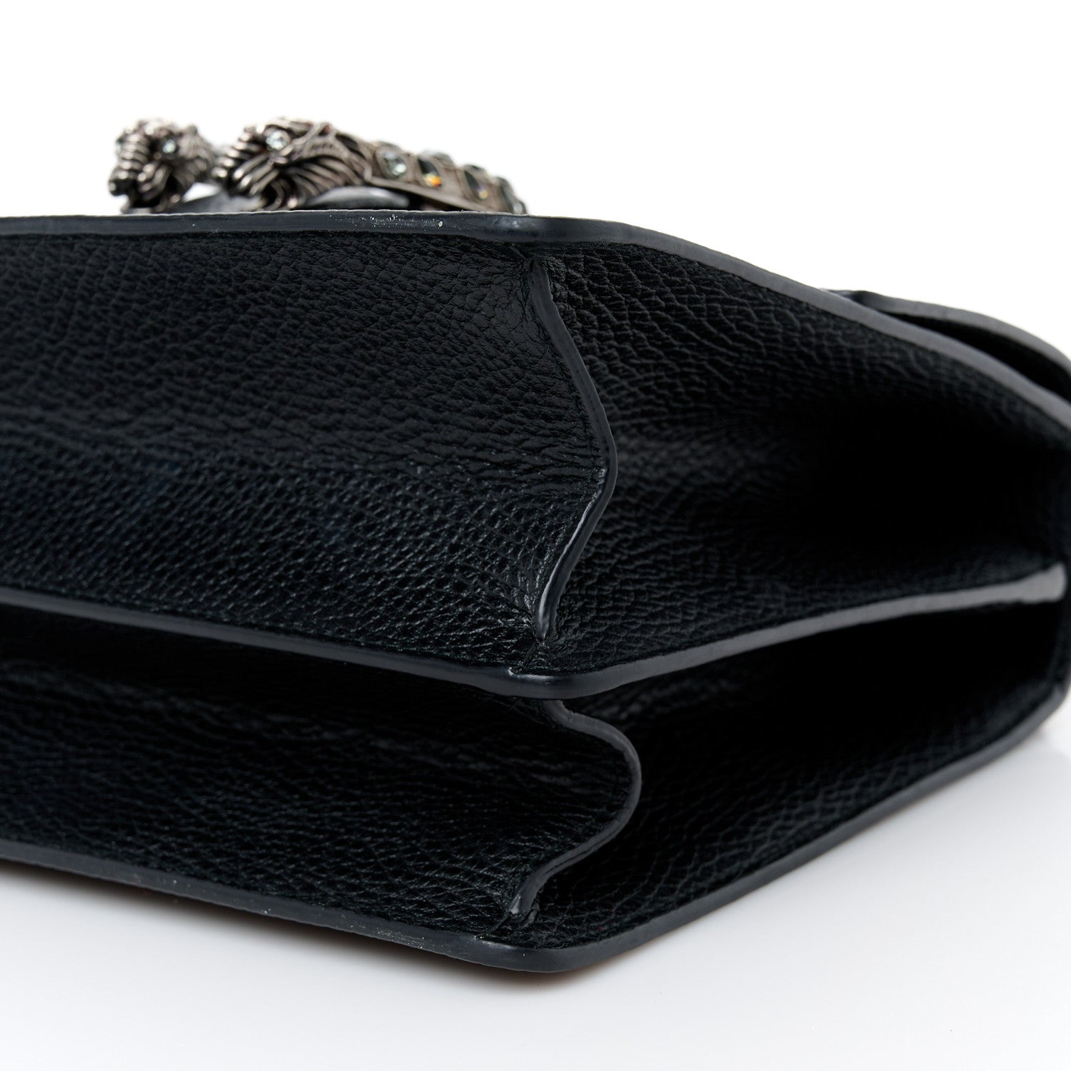 Gucci Dollar Calfskin Crystal Web Medium Dionysus Bamboo Top Handle Bag Black Black Diamond 11 of 11