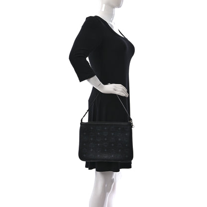 MCM Visetos Liz Shopper Tote Pouch Black 2 of 8