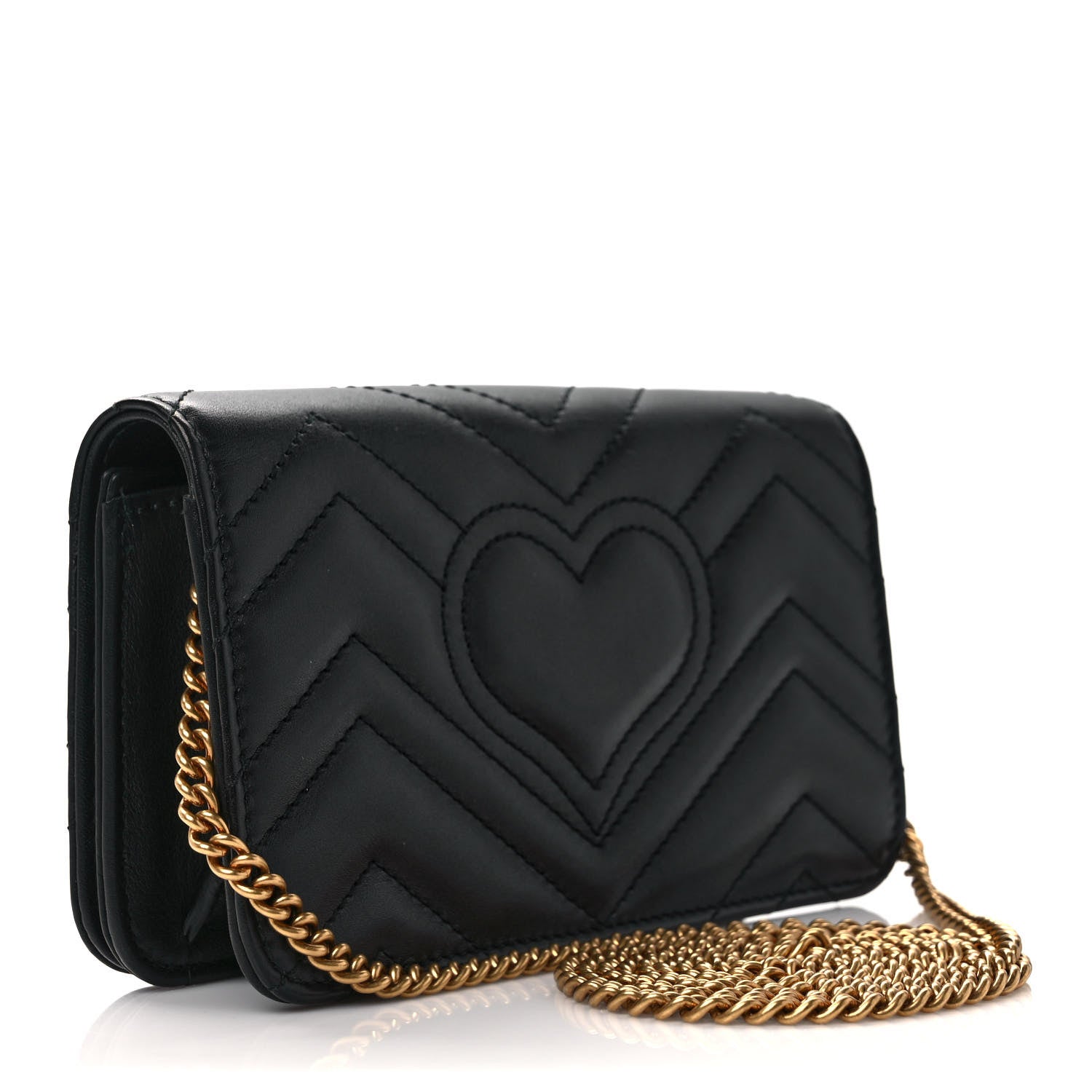 Gucci Calfskin Matelasse GG Marmont Mini Bag Black 3 of 9