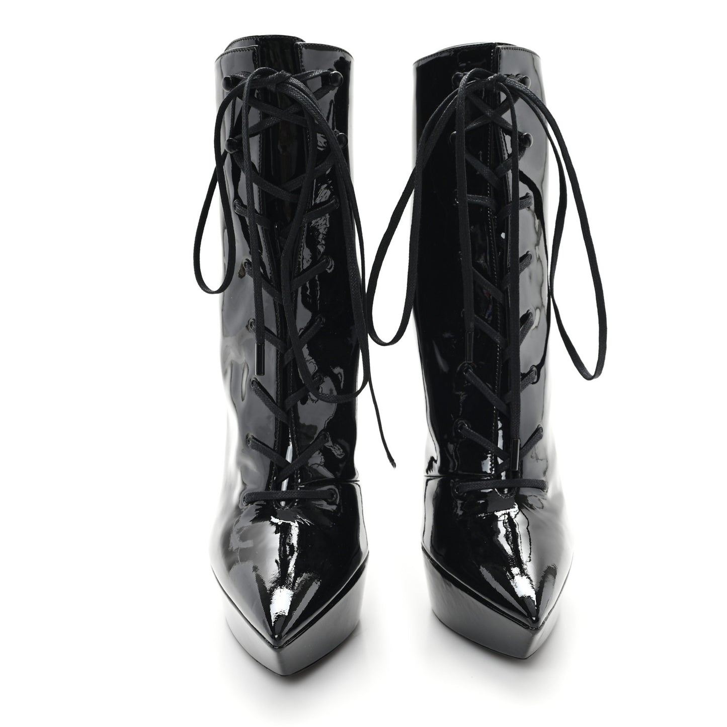 Vernice Glove Lace Up Platform Boots 39 Black
