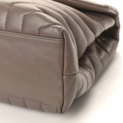 Saint Laurent Calfskin Y Quilted Monogram Medium Loulou Chain Satchel Taupe 8 of 8