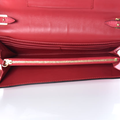 Burberry Calfskin Wallet On Chain Crimson Pink 9 of 11