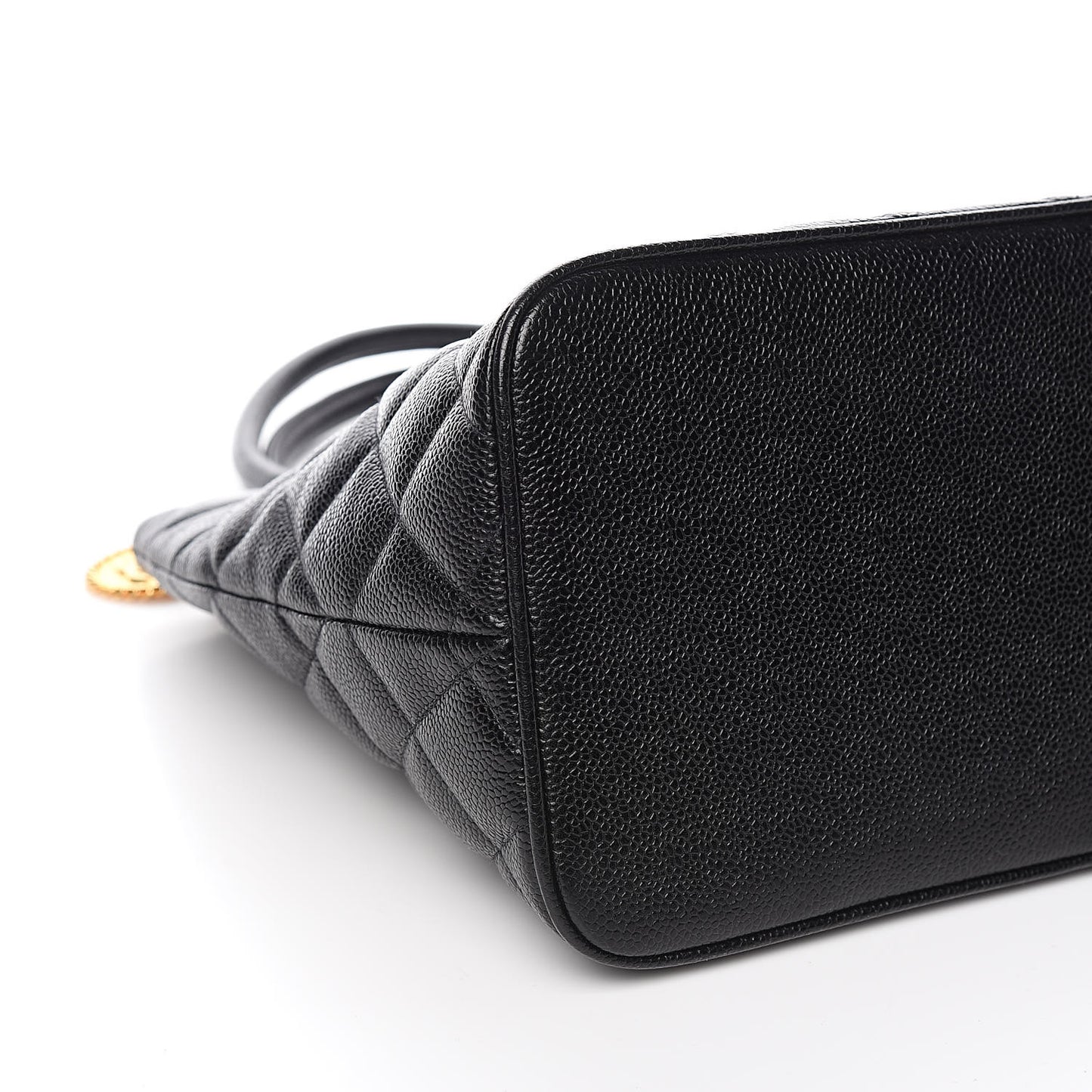 Caviar Quilted Medallion Tote Black