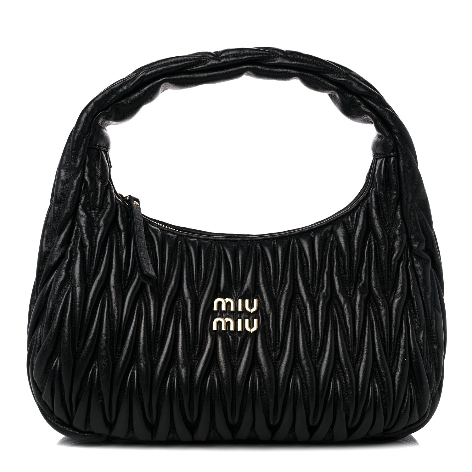 Miu Miu Nappa Matelasse Wander Large Hobo Black 1 of 8