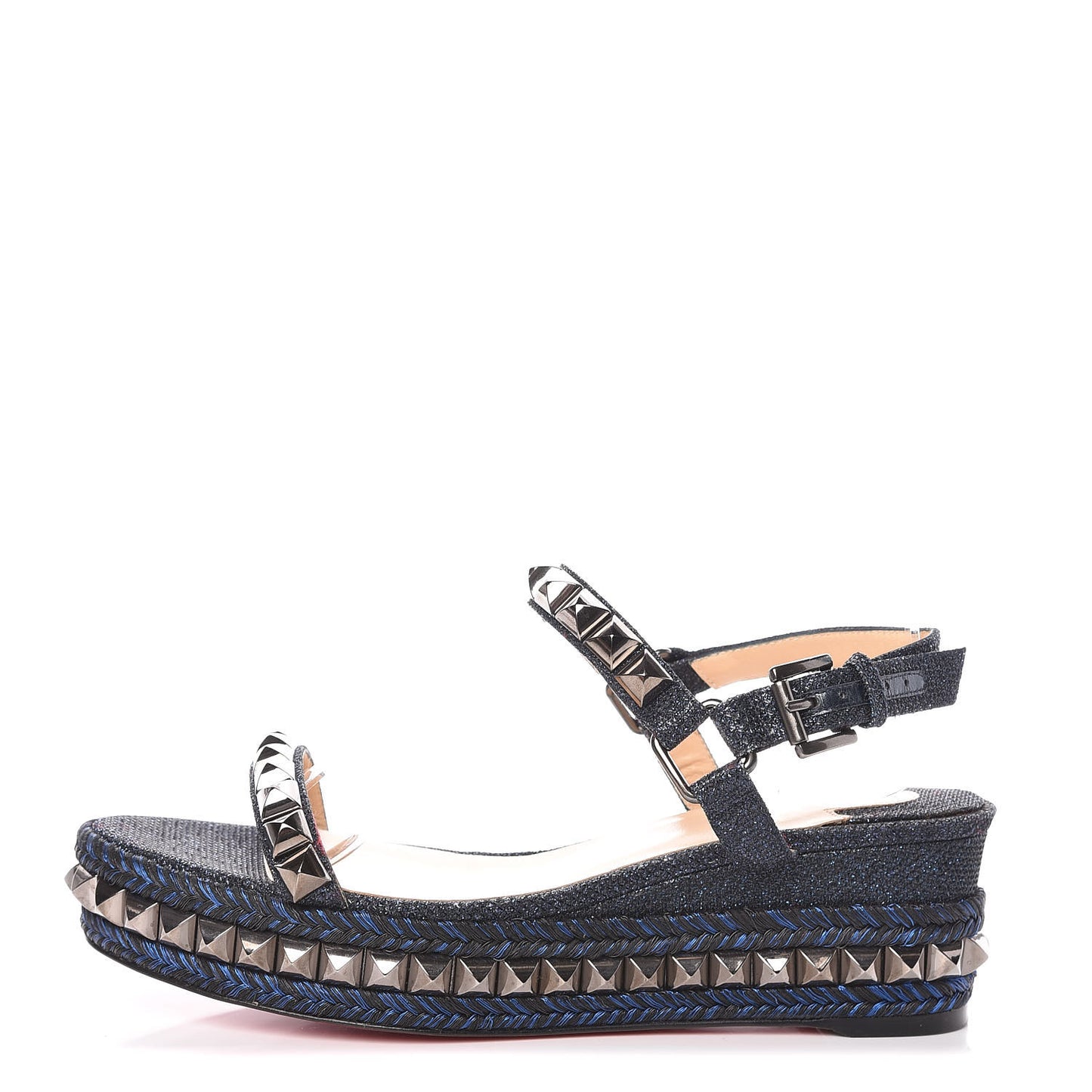 Glitter Luminor Cataclou 60 Platform Sandals 37 Navy