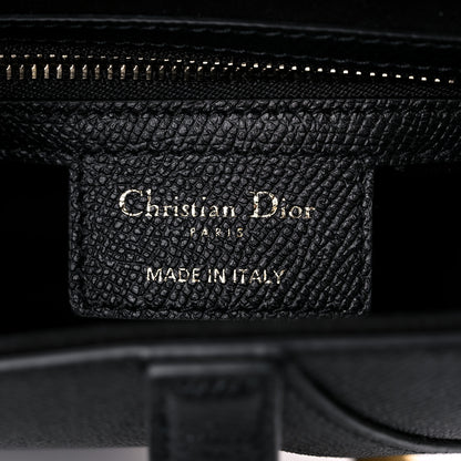 Christian Dior Grained Calfskin Saddle Bag Black 6 of 10