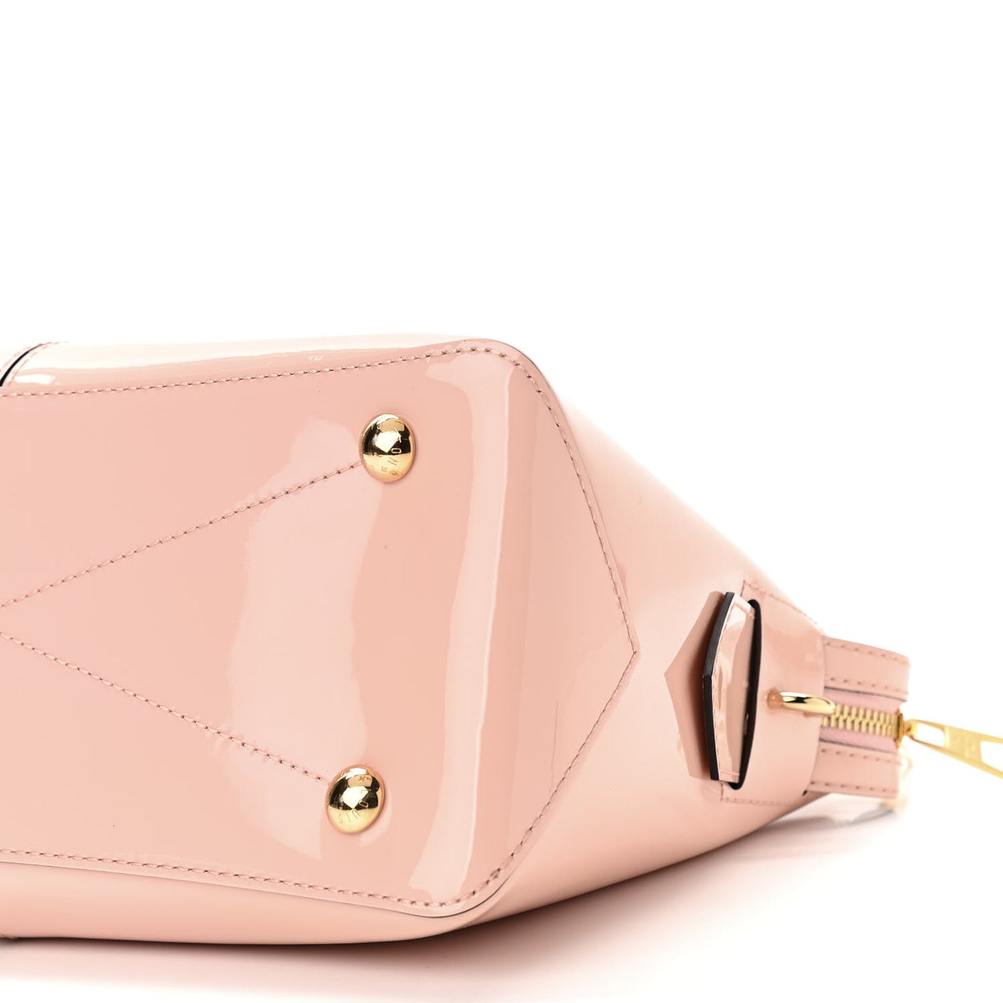 Patent Calfskin Miroir Tote Rose Ballerine