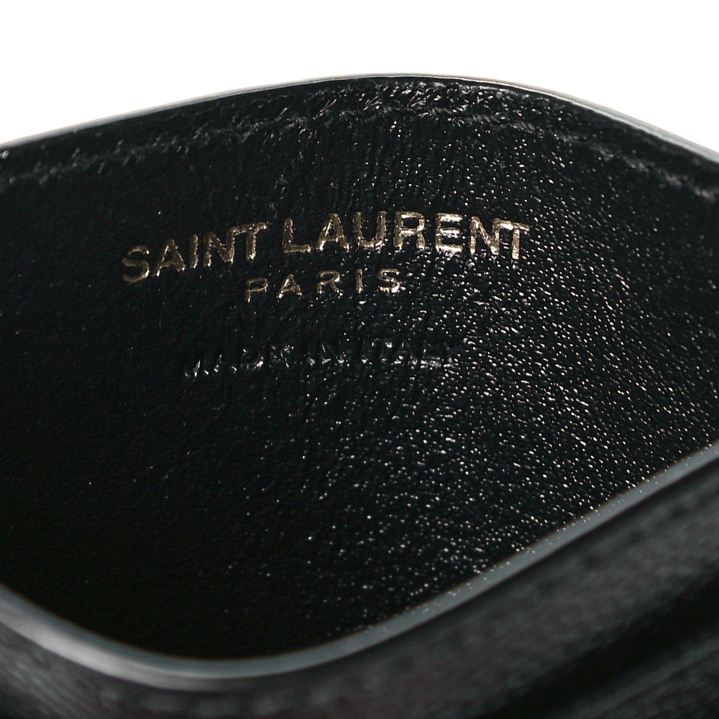 Grain De Poudre Matelasse Chevron Monogram Credit Card Case Black