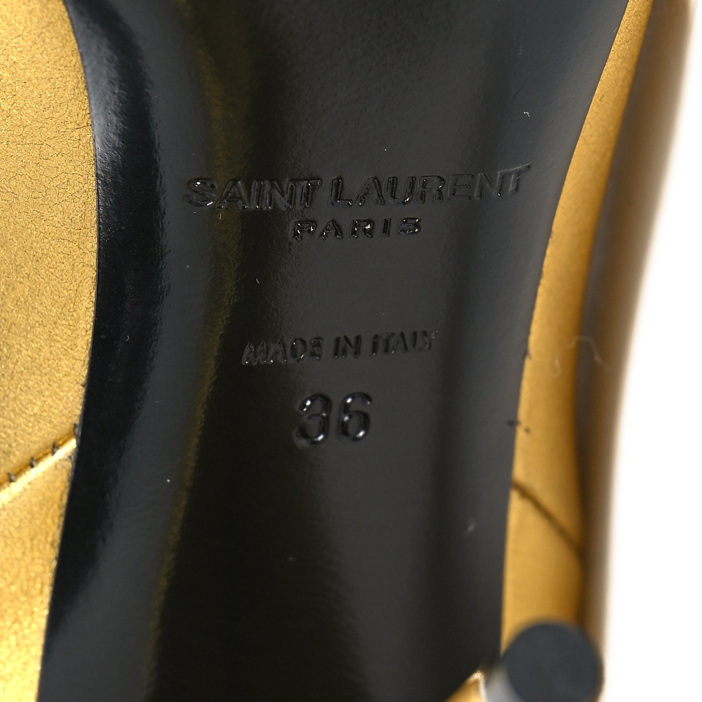 Metallic Calfskin Kiki Over The Knee Boots 36 Gold