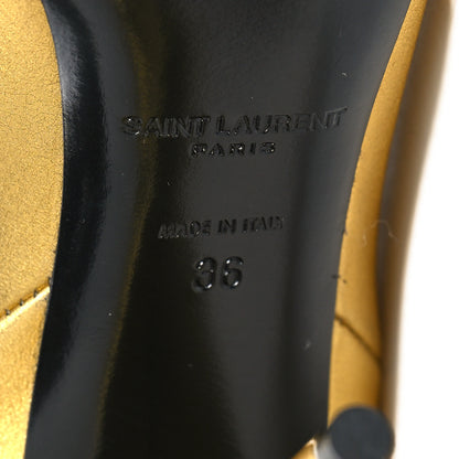 Saint Laurent Metallic Calfskin Kiki Over The Knee Boots 36 Gold 7 of 8