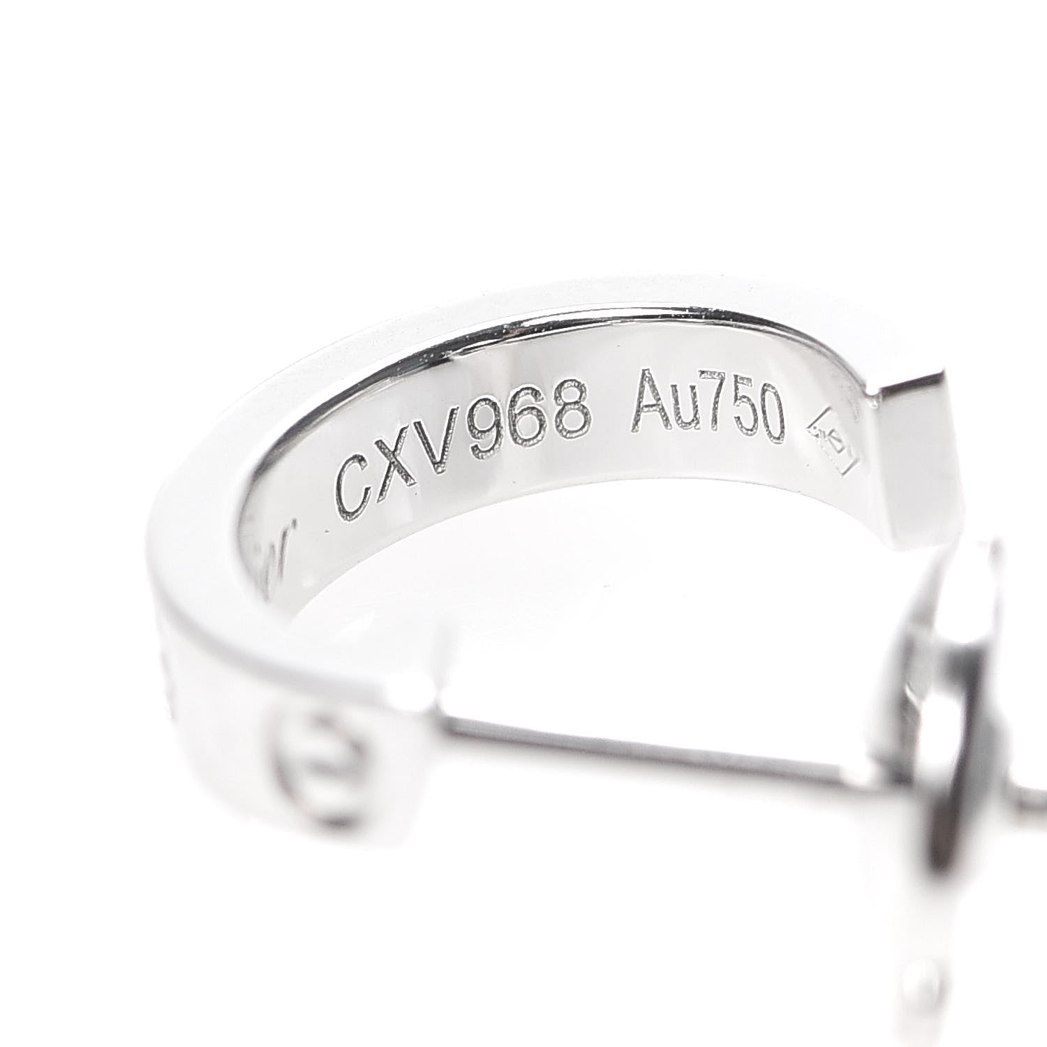 Cartier 18K White Gold Small LOVE Hoop Earrings 5 of 7