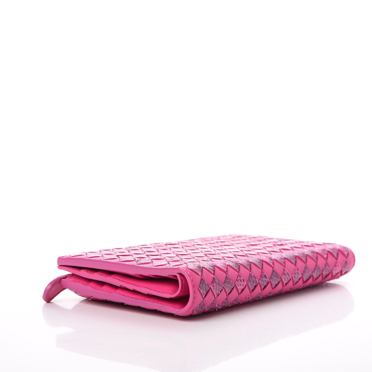 Bottega Veneta Nappa Ayers Intrecciato Clutch Wallet Pink 4 of 12