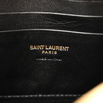 Saint Laurent Grain De Poudre Matelasse Monogram Mini Lou Camera Bag Crema Soft 7 of 11