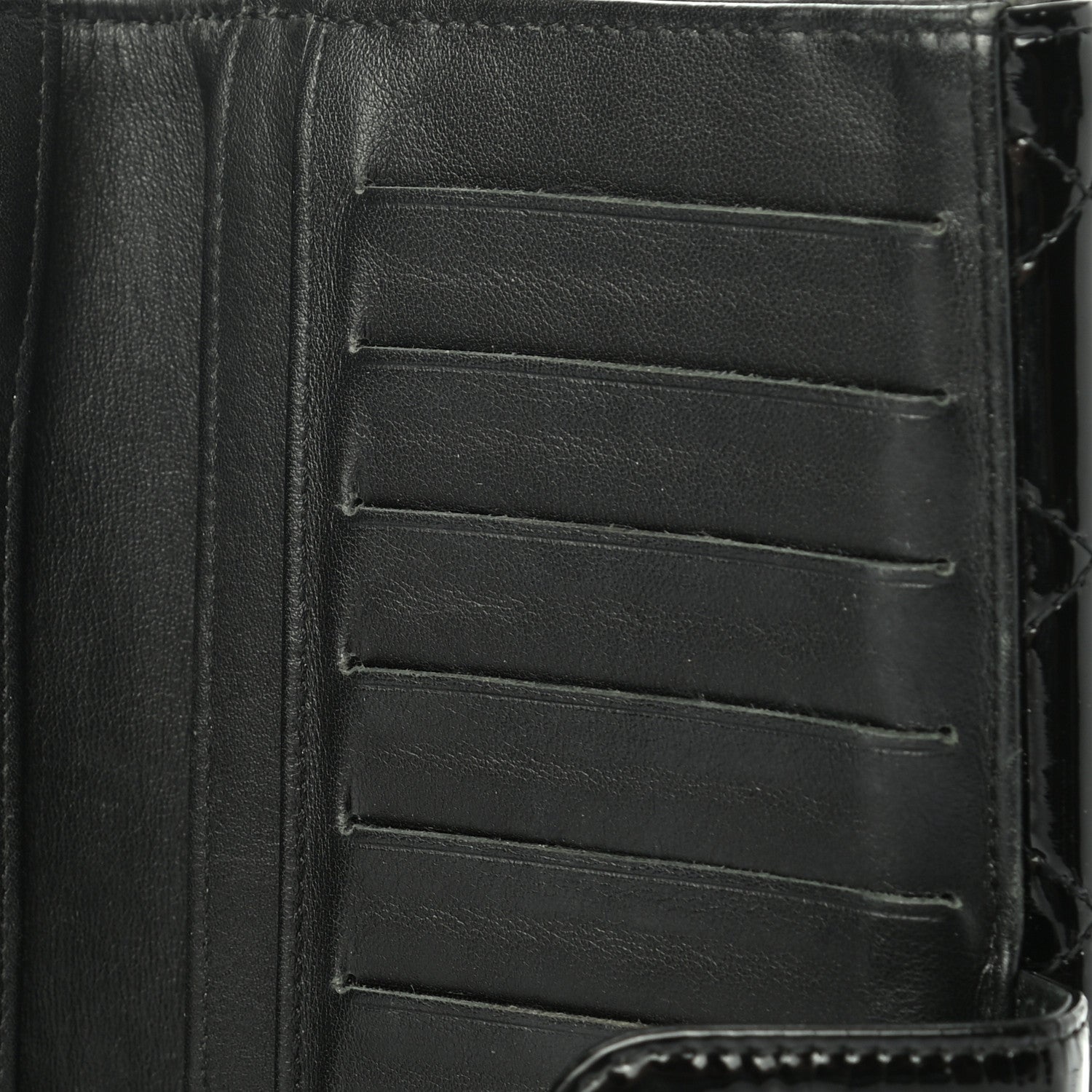 Chanel Patent Quilted Large Brilliant Flap Wallet Black 10 of 10