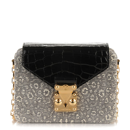 Louis Vuitton Alligator Lizard Minaudiere Coffre Black 1 of 7