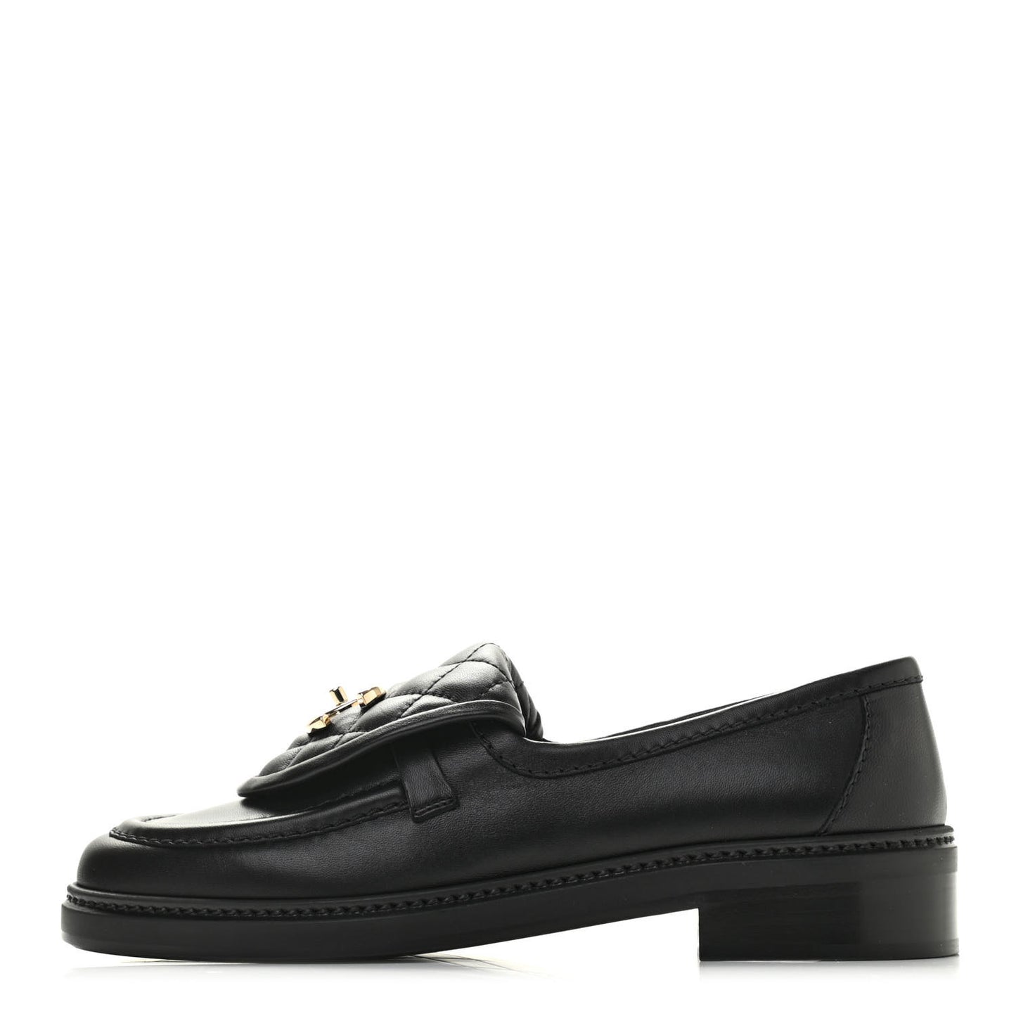 Lambskin Quilted CC Turnlock Loafers 36 Black