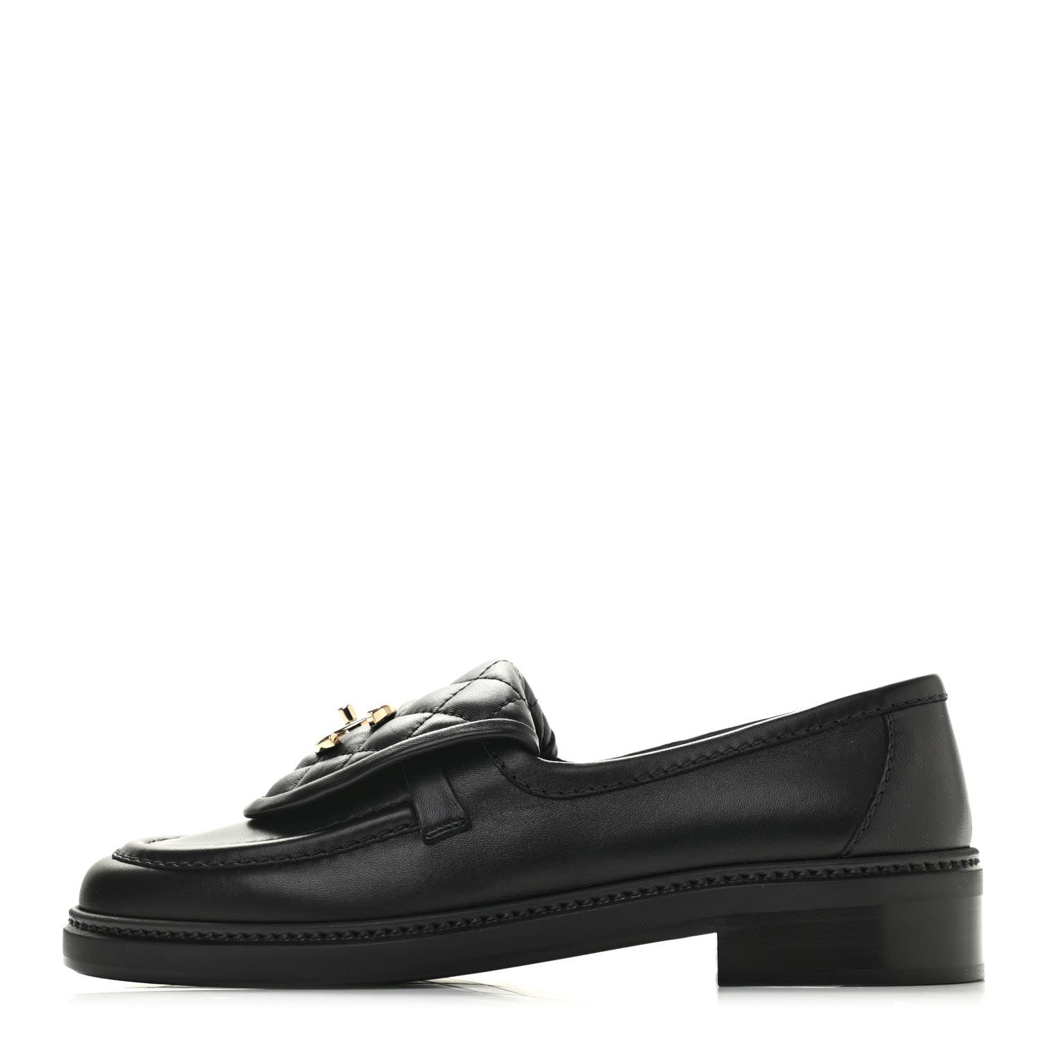 Chanel Lambskin Quilted CC Turnlock Loafers 36 Black 1 of 10