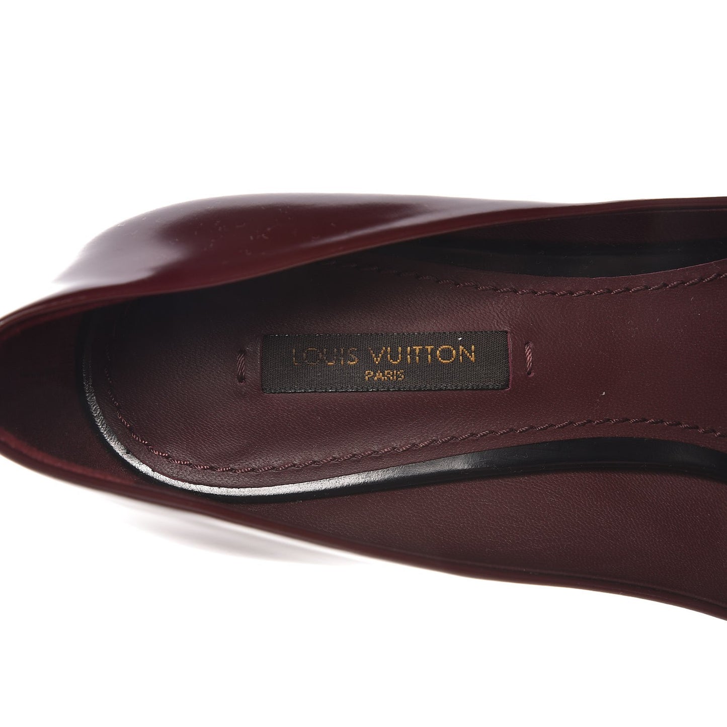 Glazed Calfskin Eyeline Pumps 36.5 Bordeaux