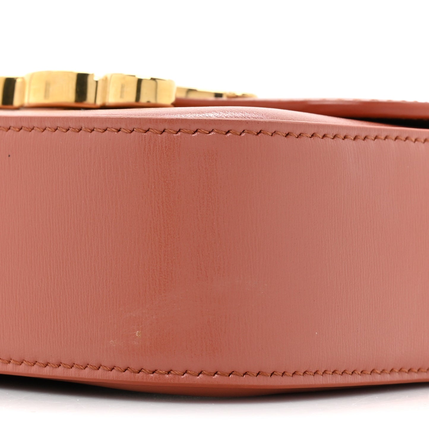 Shiny Calfskin Mini Triomphe Terracotta
