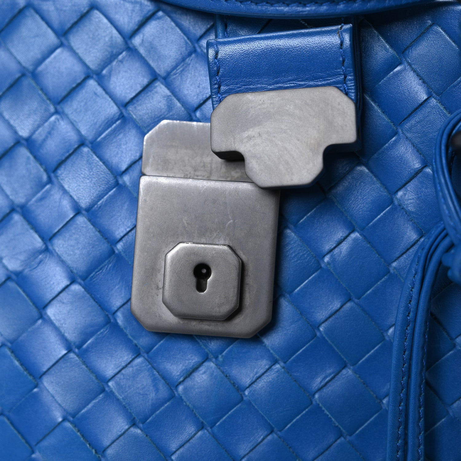 Bottega Veneta Light Calf Intrecciato Small Roma Signal Blue 17 of 22