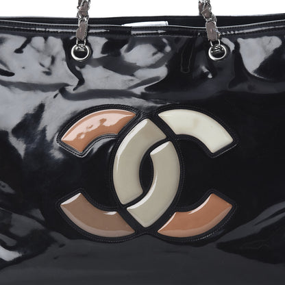 Chanel Vinyl Lipstick Ligne Tote Black 8 of 17