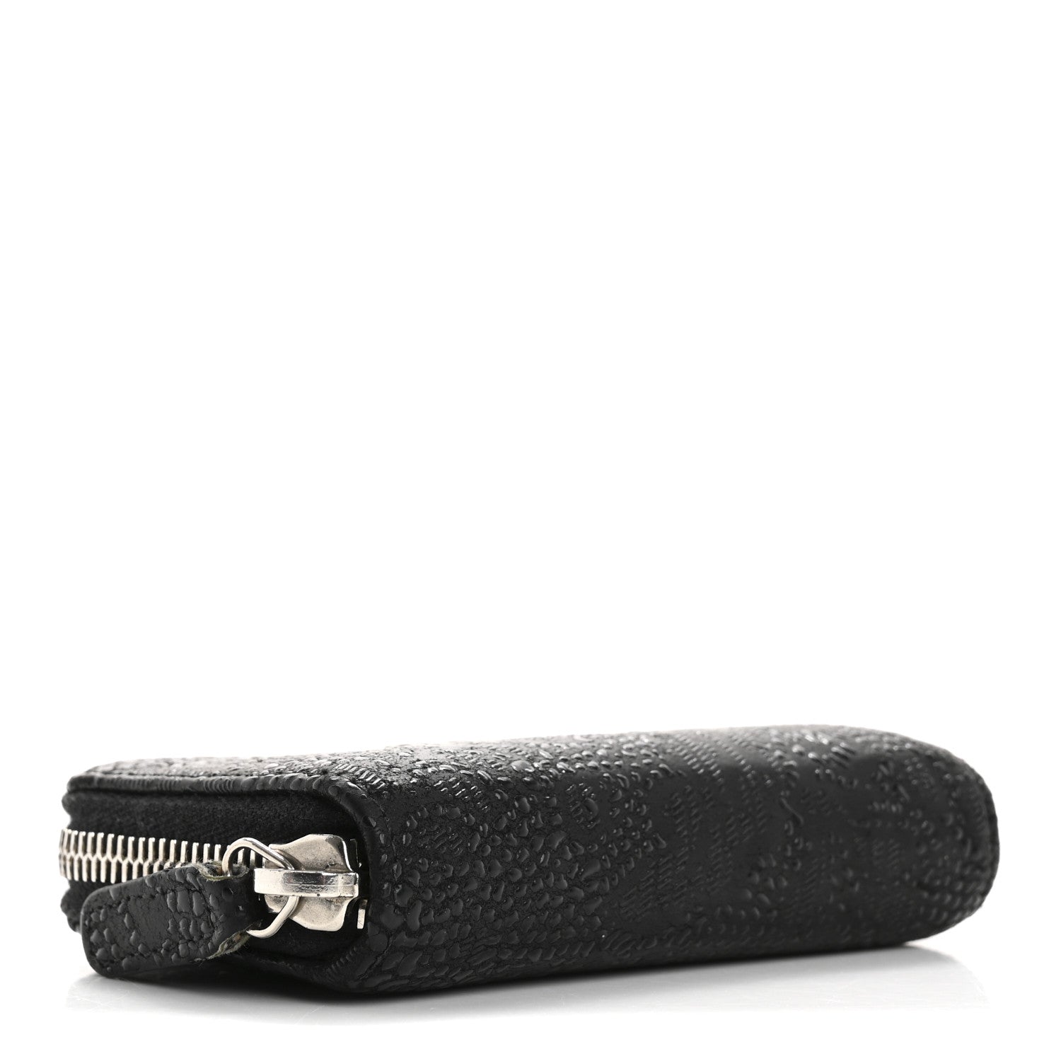 Chanel Calfskin Floral Embossed Zipped Coin Purse Black 4 of 13