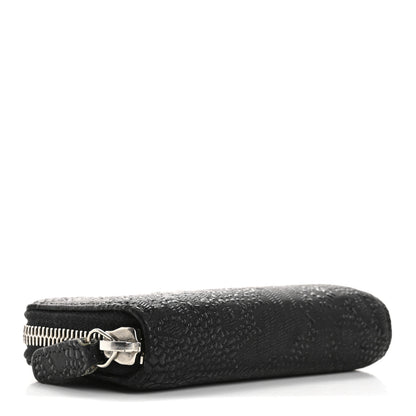 Chanel Calfskin Floral Embossed Zipped Coin Purse Black 4 of 13