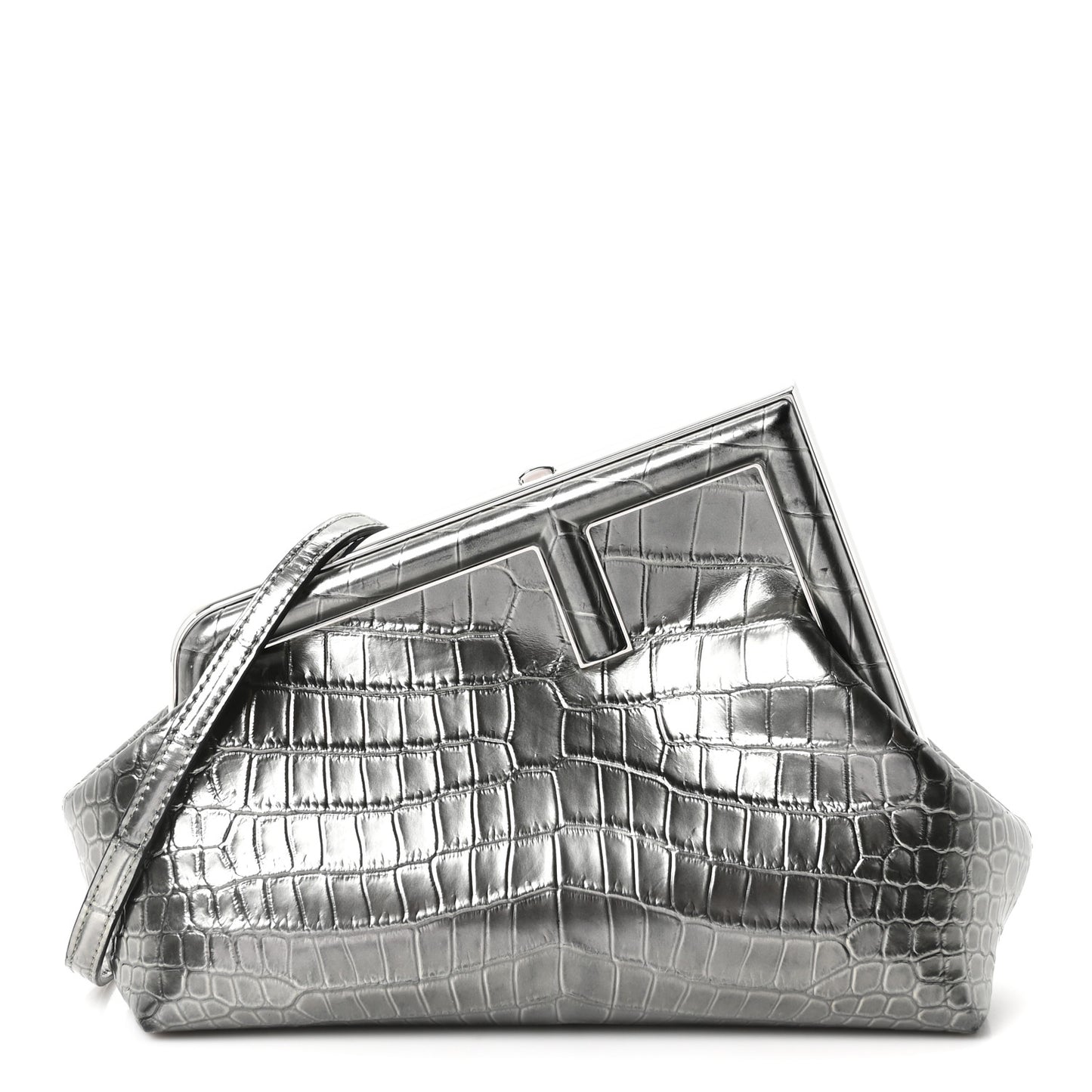 Crocodile Small Fendi First Silver