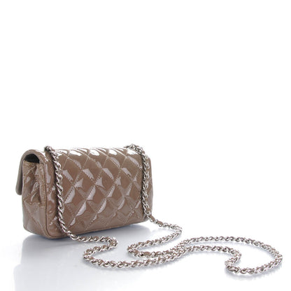 Chanel Patent Quilted Extra Mini Flap Grey 3 of 8