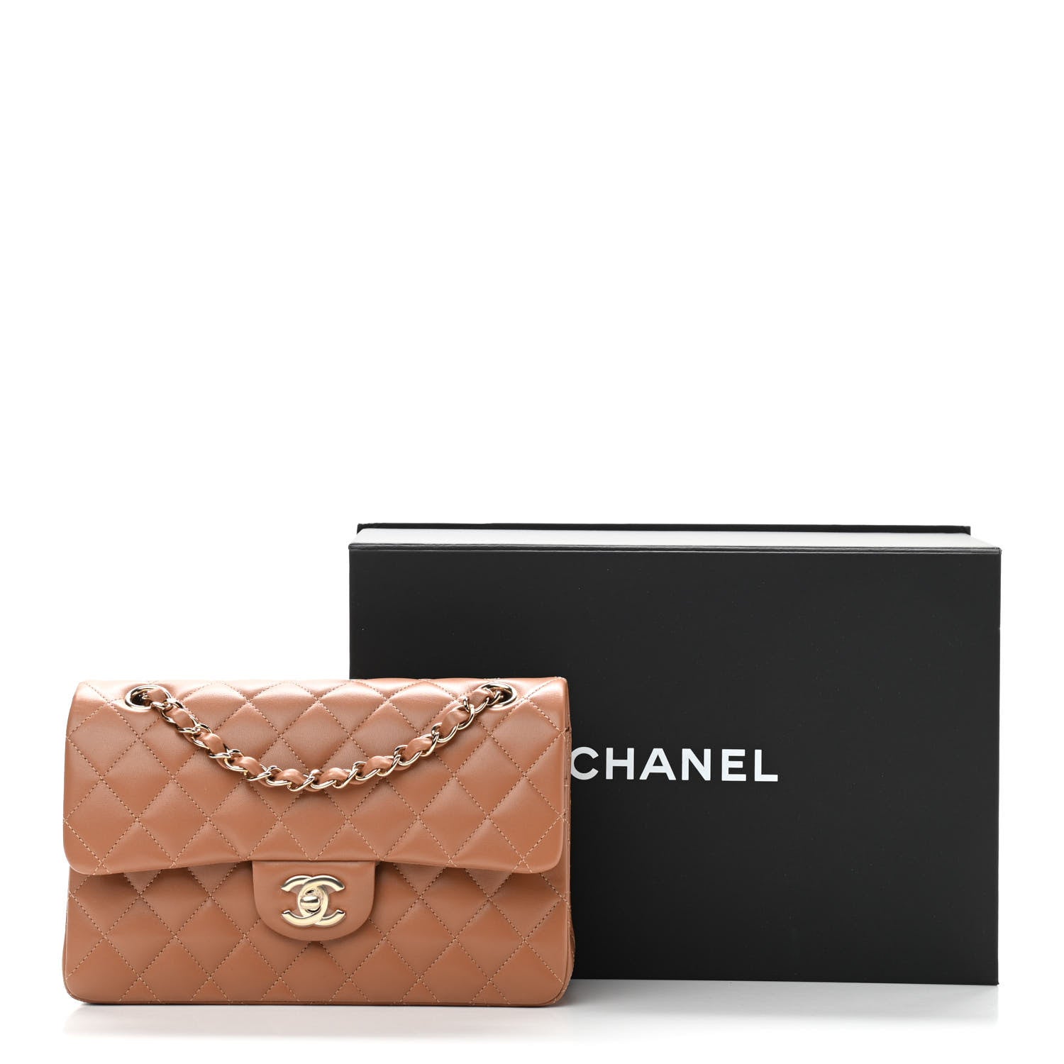 Chanel Lambskin Quilted Small Double Flap Brown 11 of 11