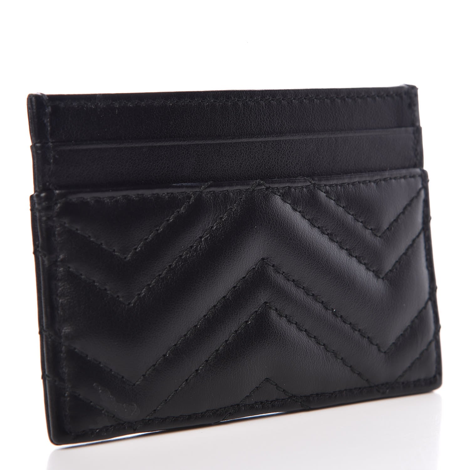 Gucci Calfskin Matelasse GG Marmont Card Holder Black 3 of 7