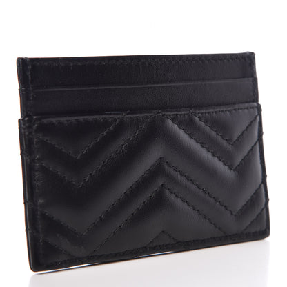 Gucci Calfskin Matelasse GG Marmont Card Holder Black 3 of 7