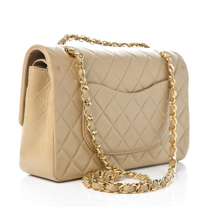 Chanel Lambskin Quilted Medium Double Flap Beige 3 of 10