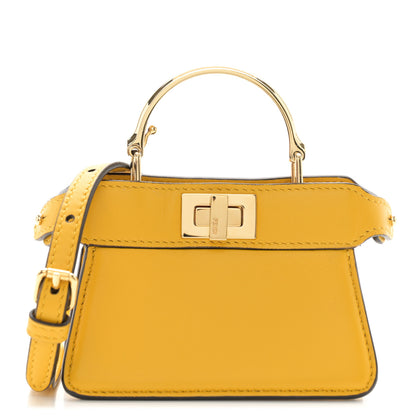 Fendi Shiny Nappa Nano Peekaboo Maxi Handle Satchel Mimosa 1 of 11