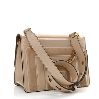 Fendi Agnello Old Shine Chamois F is Fendi Embossed Kan U Shoulder Bag Amido Nude 3 of 11