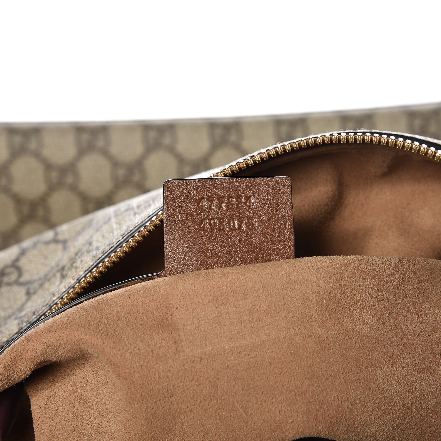 Gucci GG Supreme Monogram Large Linea A Hobo Light Brown 7 of 8