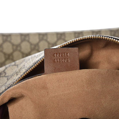 Gucci GG Supreme Monogram Large Linea A Hobo Light Brown 7 of 8