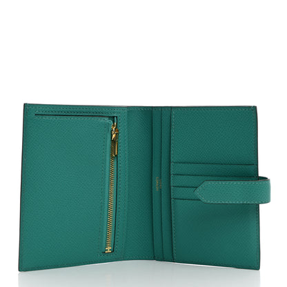 Hermes Epsom Bearn Compact Wallet Vert Verone 5 of 7