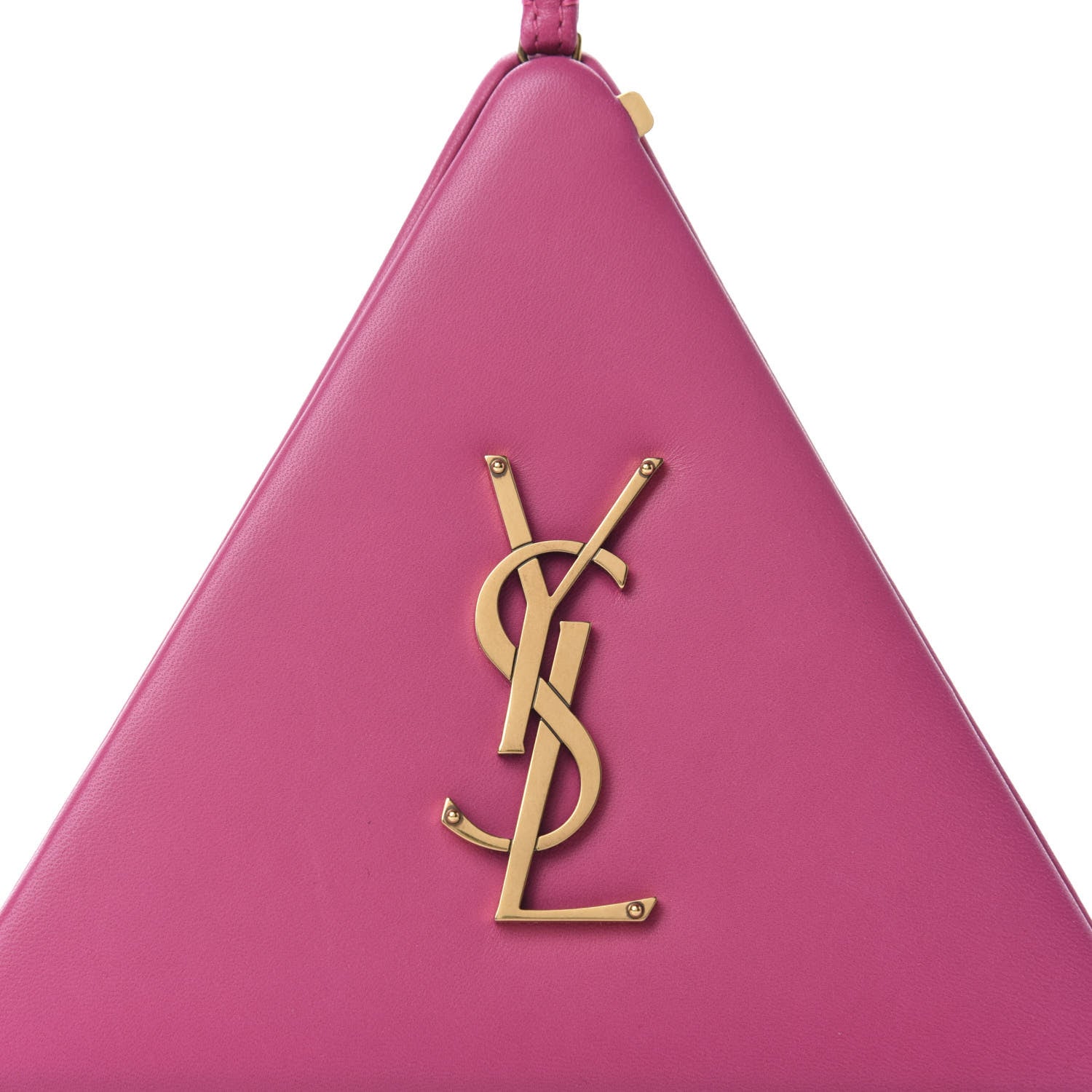 Saint Laurent Lambskin Pyramid Clutch Lipstick Fuchsia 8 of 8