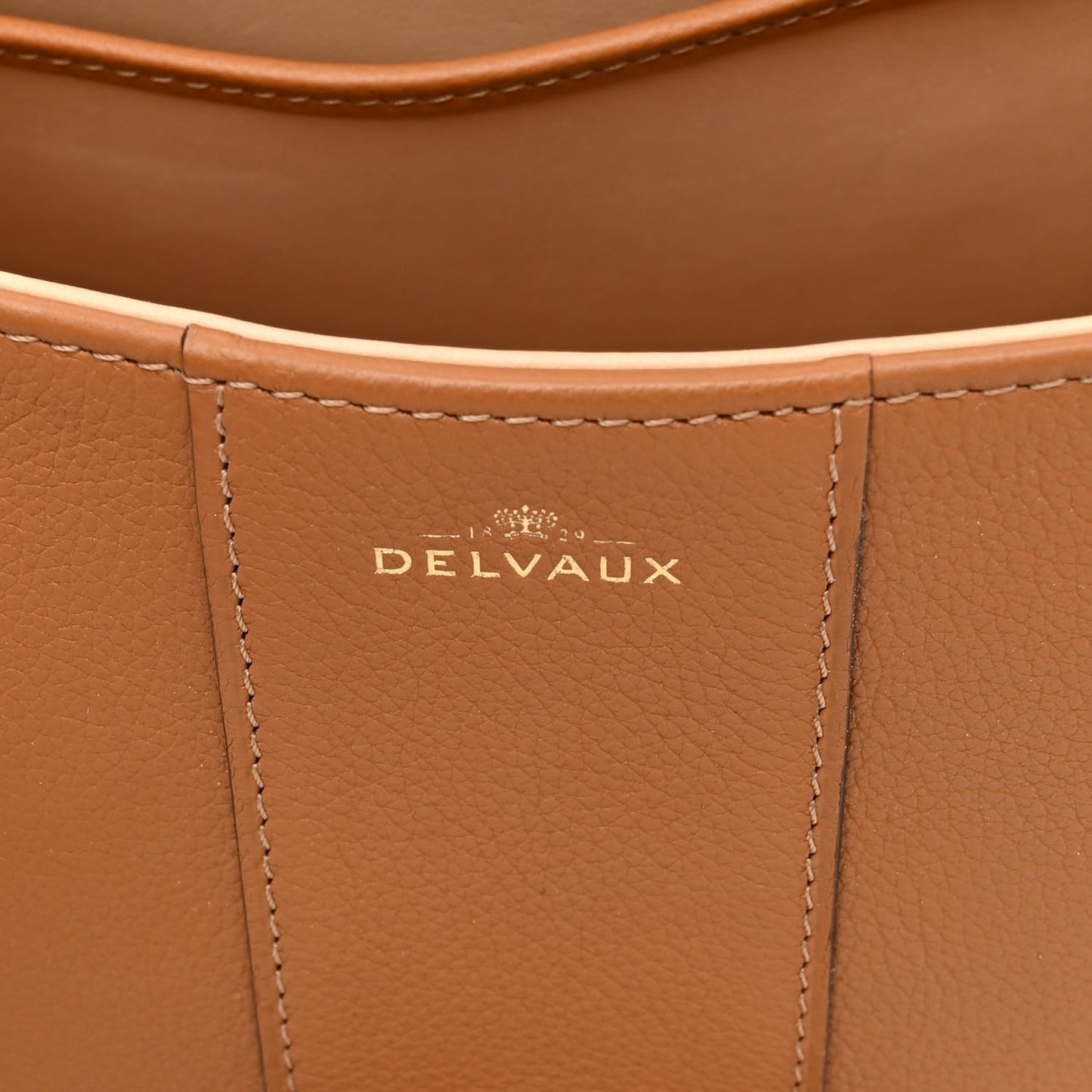 Grained Calfskin Mini Brillant Satchel Natural