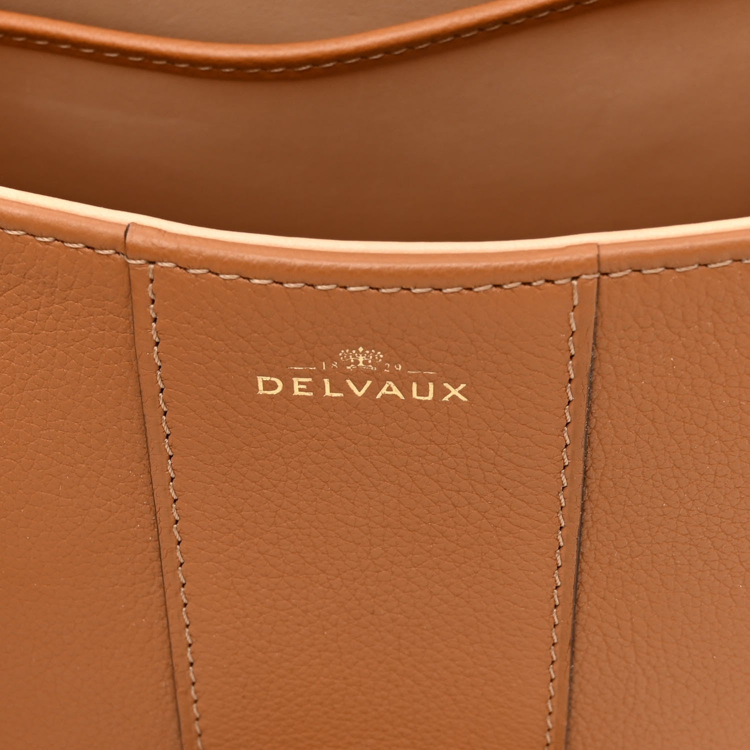 Delvaux Grained Calfskin Mini Brillant Satchel Natural 6 of 10