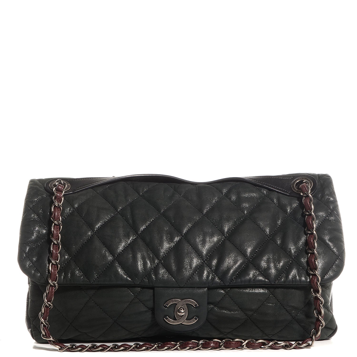 Chanel Iridescent Calfskin In The Mix Jumbo Flap Black 1 of 8